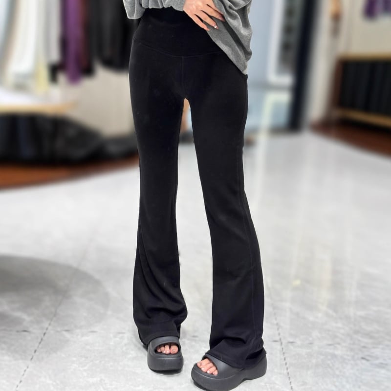 Ženske bootcut tajice za jogu od Derong velura, uski kroj, visoka elastičnost, srednja debljina