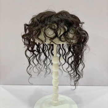 Komad zamjenske perike od pravih ljudskih vlasi, ručno tkan, volumenski stil, model f79, može se bojiti