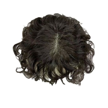 Komad zamjenske perike od pravih ljudskih vlasi, ručno tkan, volumenski stil, model f79, može se bojiti