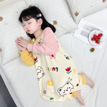 Παιδική πυτζάμα Corduroy για νεογέννητα κορίτσια — καρτούν στυλ, γούνινο τρίχωμα κουνελιού 51–70%, χειμερινά οικιακά ρούχα