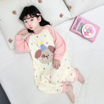 Παιδική πυτζάμα Corduroy για νεογέννητα κορίτσια — καρτούν στυλ, γούνινο τρίχωμα κουνελιού 51–70%, χειμερινά οικιακά ρούχα