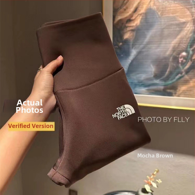 Ženske hlače Sharkskin s flisom, visokim pojasom, kontrolom trbuha, tople, 3/4 dužine, uski kroj