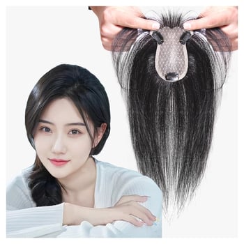 Perika od pravih ljudskih vlasi, ručno tkana, ravne vlasi, može se obojiti