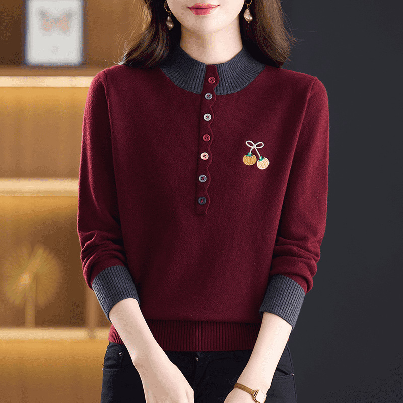 Vuneni pulover bez rukava sa stojećim ovratnikom, pleteni, srednje debljine, tkanina Andy Velvet