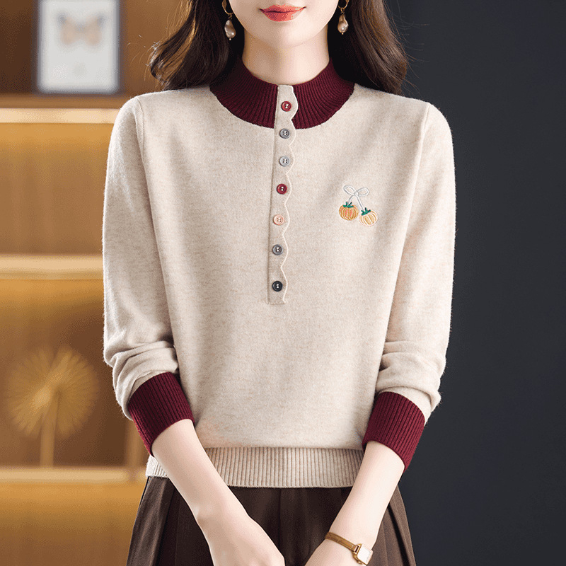 Vuneni pulover bez rukava sa stojećim ovratnikom, pleteni, srednje debljine, tkanina Andy Velvet