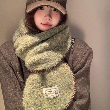 Damski twill pleteni šal, poliestersko vlakno, održava toplinu, jesen 2025, stil princeza