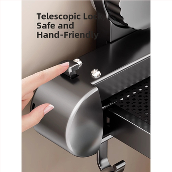 Raft de prosoape cu ventuză, retractabil, pentru baie, montaj fără găuri, din aliaj de aluminiu și ABS