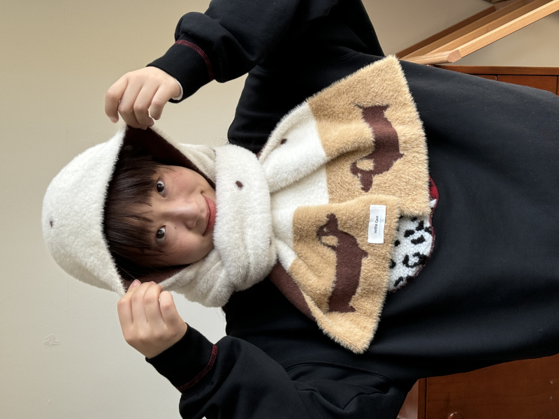 notheCase Puppy Gallery двустранен шал с точков модел, 100% памук, warp-knitted, топъл