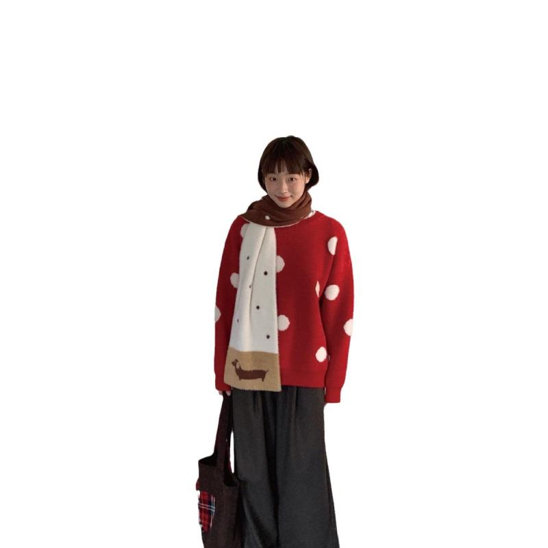 notheCase Puppy Gallery двустранен шал с точков модел, 100% памук, warp-knitted, топъл