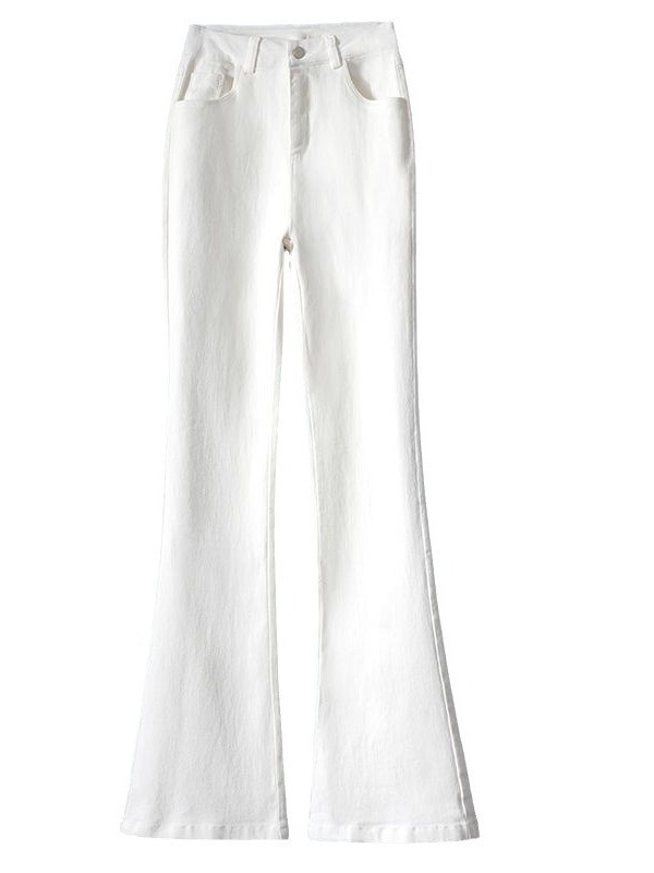 Traperice s kliznim krojem, visokim pojasom, fleece podstava, pamuk denim 70-80%