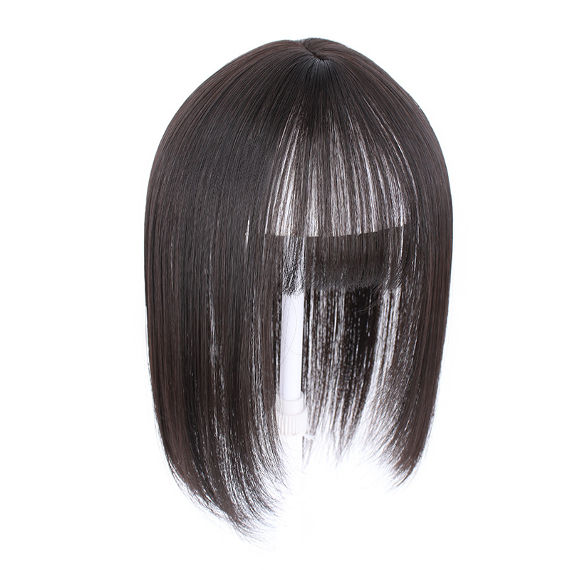 Parčika perike za vrh glave, prirodna, lagana i prozračna, prekriva vrh glave, nevidljiva i bez šavova, pahuljasta i realistična (Brand: Jina; Model: 7×9 kemijska vlakna dio; Materijal kose: vlakna otporna na visoku temperaturu; Tip proizvoda: dio perike)