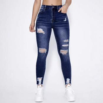 Traperice – uski kroj, visok pas, denim, pamuk 50-70%, rastezljive