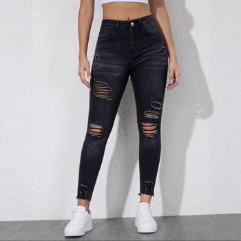 Traperice – uski kroj, visok pas, denim, pamuk 50-70%, rastezljive