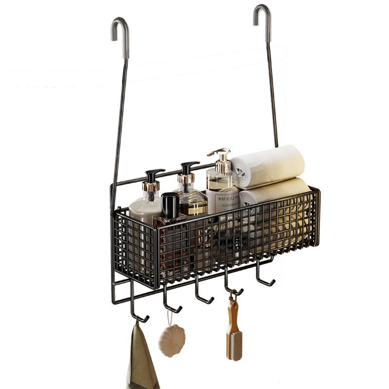 Željezni zidni držač za kupaonicu — viseći koš za kozmetiku i ručnike, moderan minimalistički stil, jednostupanjska konstrukcija, marka Evesigar/Isijia, model 2276229255900792192