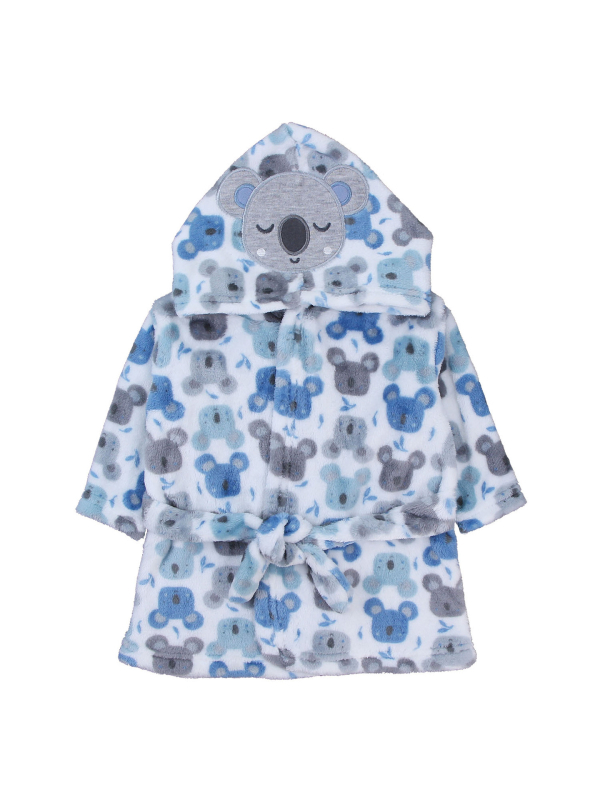 Бебешки фотохалат за студийни снимки: едночастово облекло, кадифе полиестер, подплата флис, принт животни/карикатури, за новородени 0–12 месеца