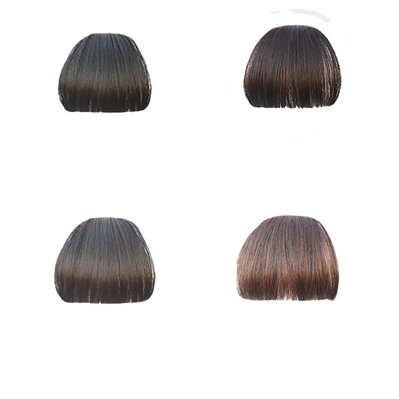 Perucă pentru copii cu breton drept, păr natural, gros, realist, drăguț și versatil (Nu se poate vopsi; Potrivit pentru orice formă a feței; Orice nuanță de ten)