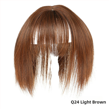 Jiamese Q24 Perucă cu breton pentru femei, fibre rezistente la temperatură, stil natural, nu este recomandată vopsirii la temperaturi înalte