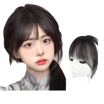 Perucă cu breton franțuzesc, păr din sârmă rezistentă la temperaturi mari, croi drept