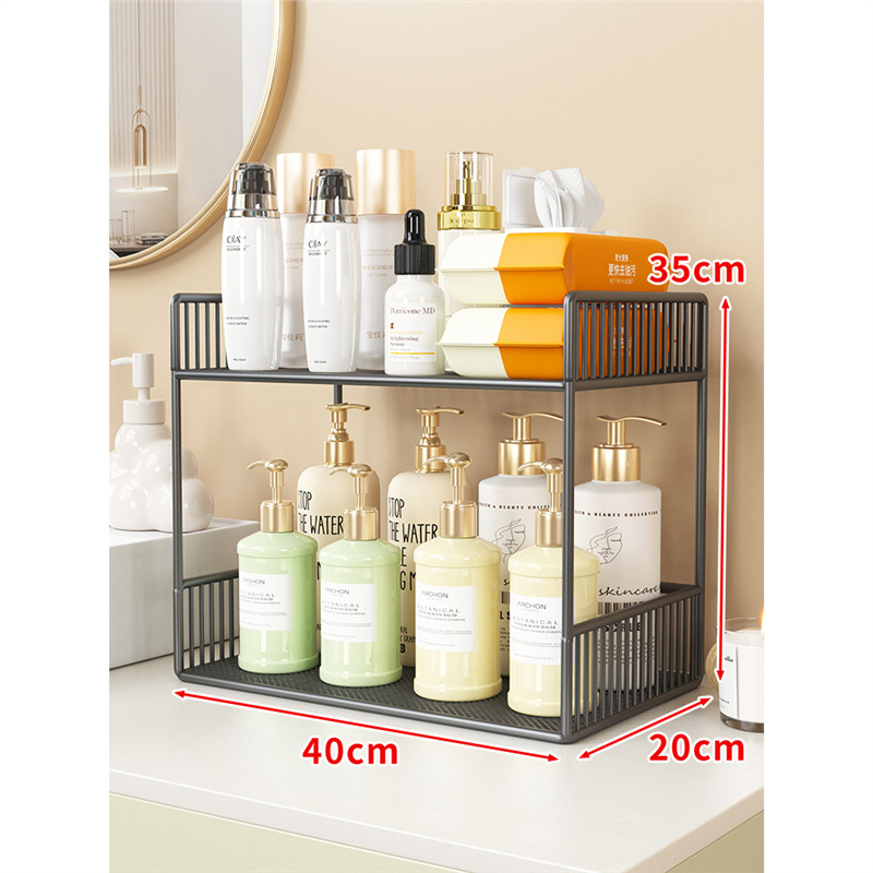 Regal za kupaonicu i WC, metalni, moderni minimalistički dizajn, 2-3 razine, držač čaša, marka Evesigar, model 758465210757