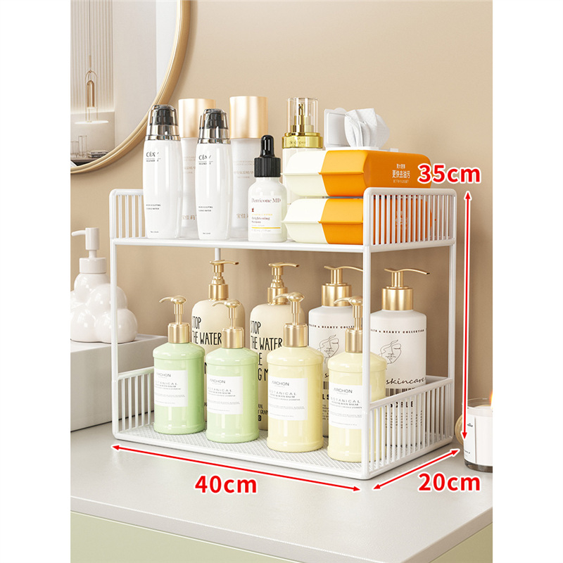 Regal za kupaonicu i WC, metalni, moderni minimalistički dizajn, 2-3 razine, držač čaša, marka Evesigar, model 758465210757