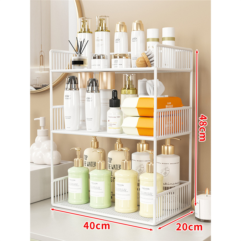 Regal za kupaonicu i WC, metalni, moderni minimalistički dizajn, 2-3 razine, držač čaša, marka Evesigar, model 758465210757