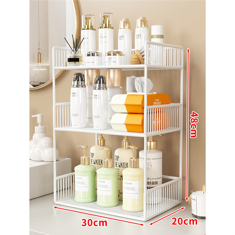 Regal za kupaonicu i WC, metalni, moderni minimalistički dizajn, 2-3 razine, držač čaša, marka Evesigar, model 758465210757