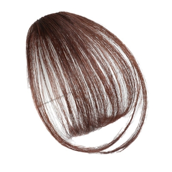 Perucă cu breton aerian, țesută manual, fibră rezistentă la temperaturi, poate fi vopsită, potrivită pentru orice formă a feței