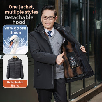 Gólya tollas dzseki levehető béléssel – akril külső anyag, extra vastagságú 501–600 g/m², hőszigetelő bélés, melegen tart