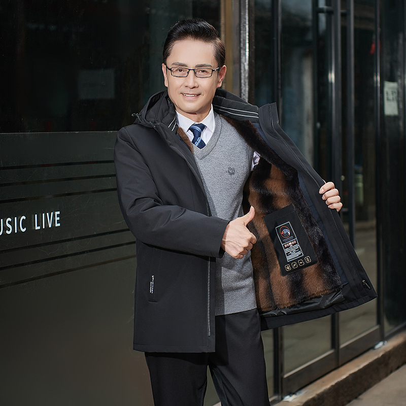 Gólya tollas dzseki levehető béléssel – akril külső anyag, extra vastagságú 501–600 g/m², hőszigetelő bélés, melegen tart