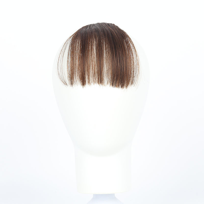 Perucă cu breton aerian, model Air bangs, fir rezistent la temperaturi înalte, poate fi vopsită