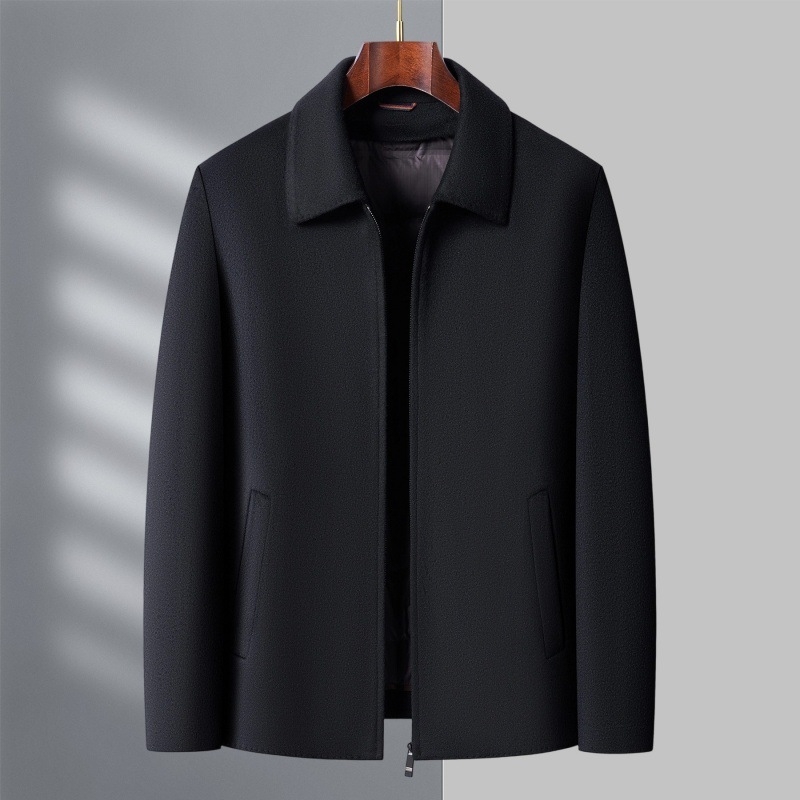 Muška vunena jakna s odvojivim slojem od perja, slim fit, zimsko