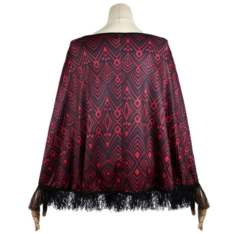 Unisex šal s geometrijskim warp-knitted uzorkom, poliester vlakno, zadržava toplinu, zima–proljeće–jesen