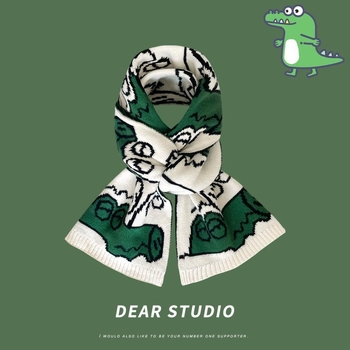 Дамски зимен шал, права тъкан, изкуствен кашмир, акрилно-вискозна смес, плетен жакард, марка Yabibi