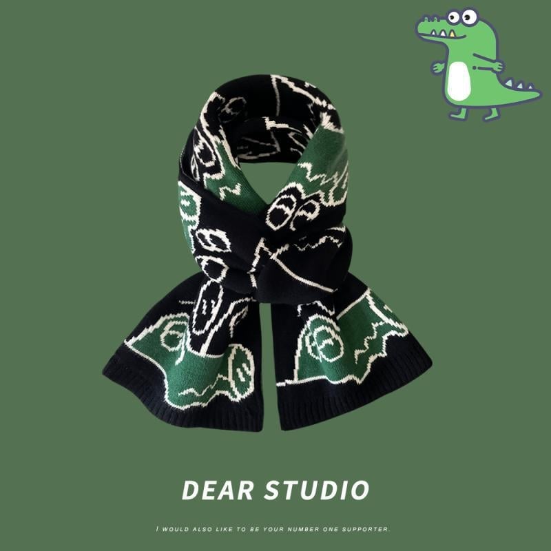 Дамски зимен шал, права тъкан, изкуствен кашмир, акрилно-вискозна смес, плетен жакард, марка Yabibi