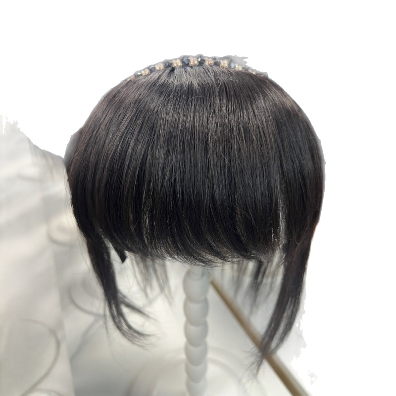 Perika s rhinestone diadomom i bangs za žene — vlakna otporna na visoke temperature, strojno izrađena, nije za bojanje ili trajnu, model Rhinestone wig, brend Fragrant hua furong