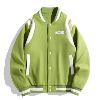 Baseball felső, karcsú szabás, környakú, dupla csatos zár, corduroy anyag nyúl szőrével, őszi 2024