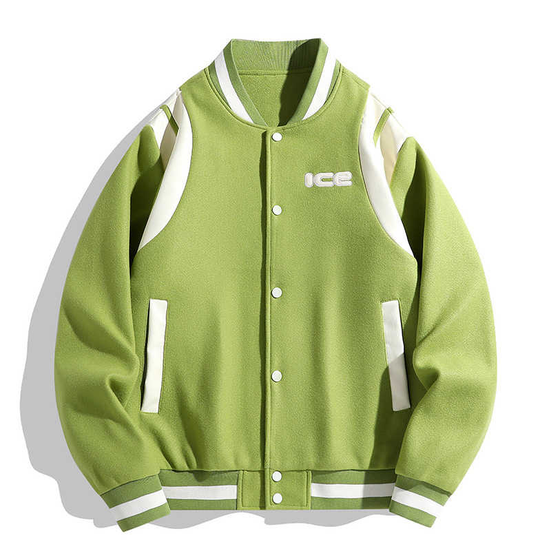 Baseball felső, karcsú szabás, környakú, dupla csatos zár, corduroy anyag nyúl szőrével, őszi 2024