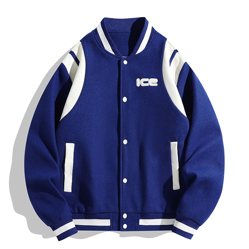 Baseball felső, karcsú szabás, környakú, dupla csatos zár, corduroy anyag nyúl szőrével, őszi 2024