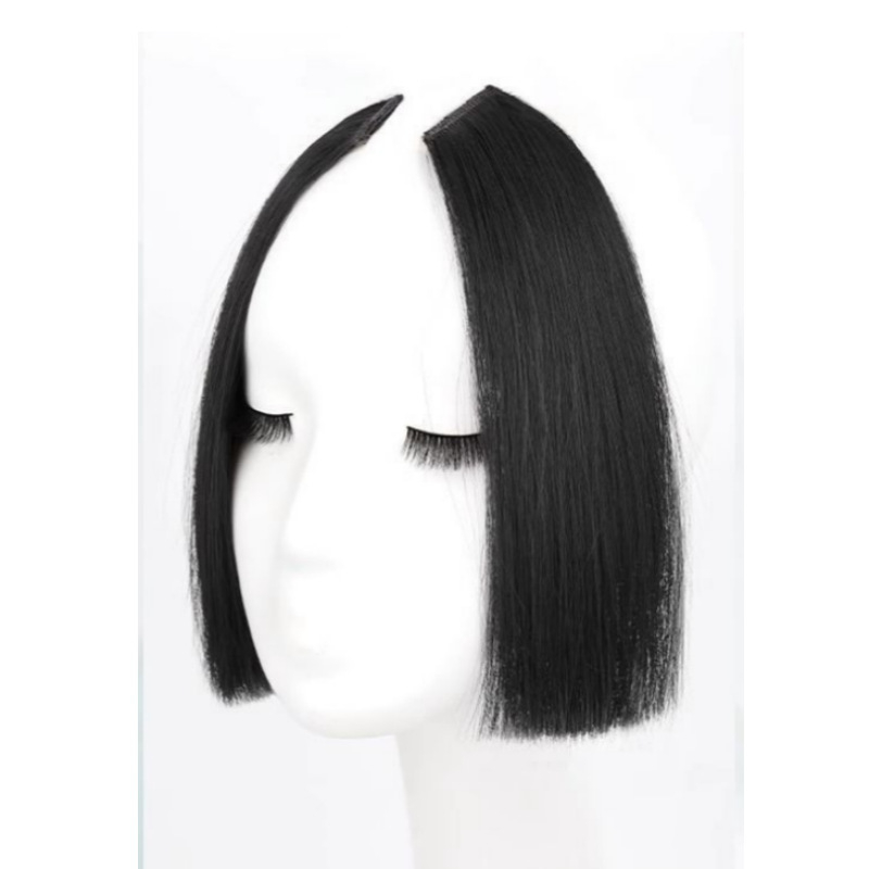 Perucă cu breton Ji Fa, stil chinezesc, fără cusături, model GZ1082, fibre rezistente la temperaturi înalte