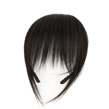 Perucă cu breton, inel împletit pentru păr, din păr uman real, flux 3D cu păr lateral, piesă de îmbunătățire a părului