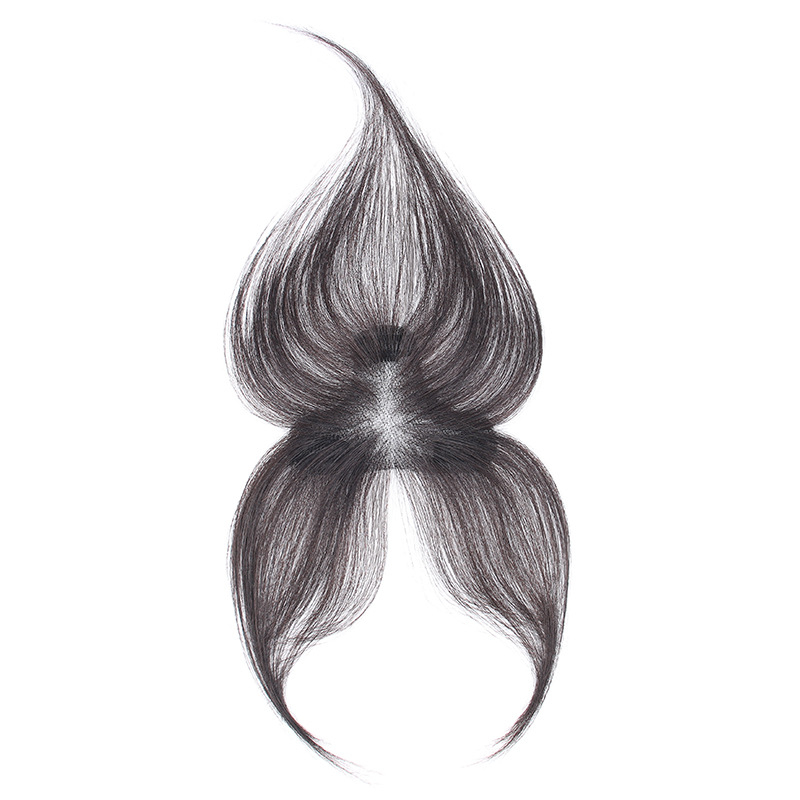 Perucă cu breton, țesută integral manual, păr real uman, model: 912 breton, poate fi vopsită