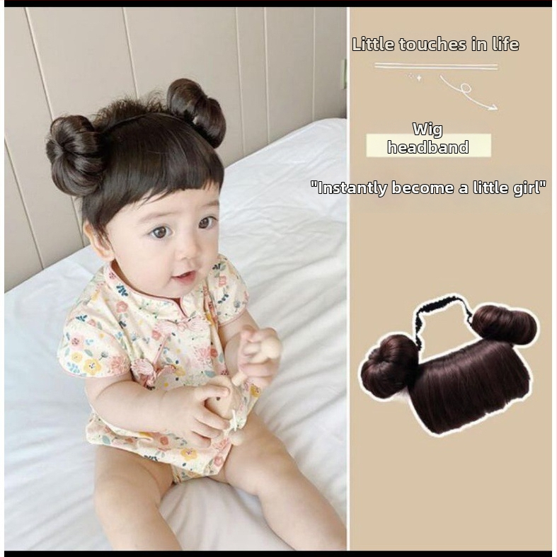 Perucă AL08 cu breton, material: sârmă rezistentă la temperaturi înalte, breton Qi, pentru femei