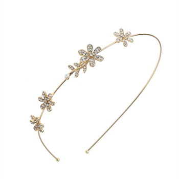 Fém hajpánt gyémántos bevonattal és strasszokkal – egyszerű stílus, városi mindennapi fejpánt