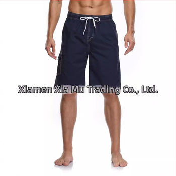 Șorturi de plajă pentru bărbați, material poliester tricotat, uscare rapidă, croială dreaptă, buzunare multiple
