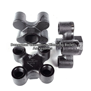 Rozdeľovač so štyrmi čeľusťami pre pomocné zariadenia vstrekovania — liatina, vnútorný závit, pracovná teplota 200°C, médium: voda alebo olej