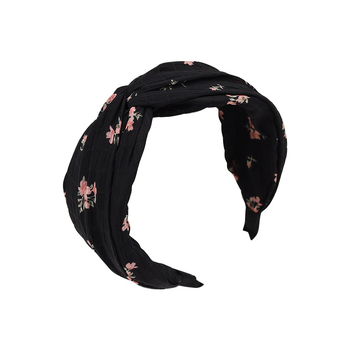 Fejpánt virágos keresztcsomóval, pasztorális stílusú, textil anyagból, kézzel készített, nőknek, ősz 2024