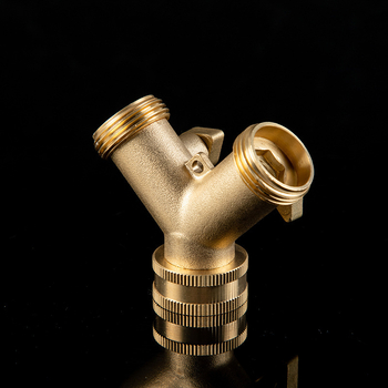 Y-typ vodný rozdeľovač z medi, jeden vstup a dva výstupy, závitové pripojenie, DN20, vetva 10 mm