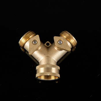 Y-typ vodný rozdeľovač z medi, jeden vstup a dva výstupy, závitové pripojenie, DN20, vetva 10 mm
