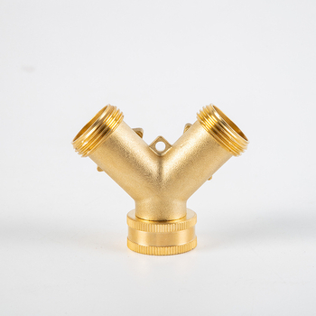 Y-typ vodný rozdeľovač z medi, jeden vstup a dva výstupy, závitové pripojenie, DN20, vetva 10 mm