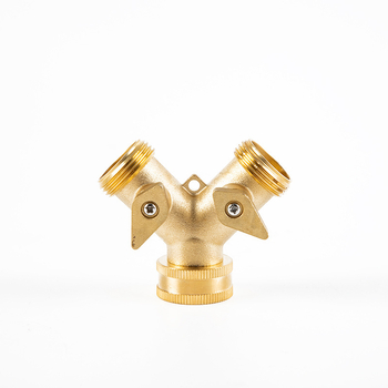 Y-typ vodný rozdeľovač z medi, jeden vstup a dva výstupy, závitové pripojenie, DN20, vetva 10 mm
